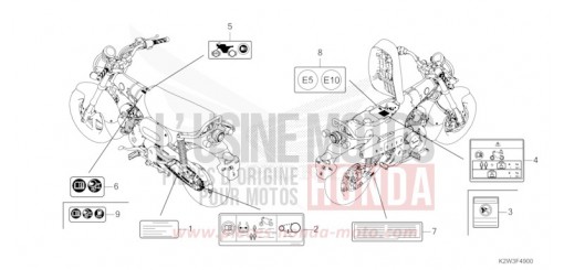 ETIQUETTE DE PRECAUTIONS ST125AP de 2023